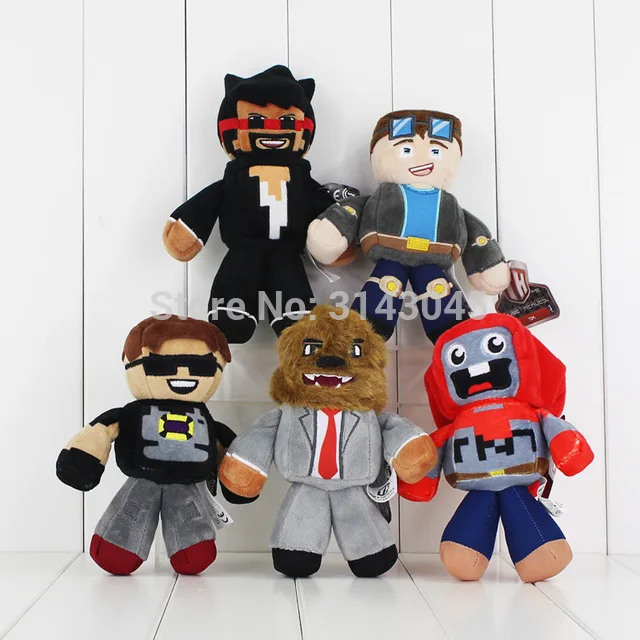 

18-23cm TUBE HEROES TDM Captain Sparklez Sky Exploding Cartoon Movie Stuffed Plush Toy Doll Kid Children Birthday Party Gift