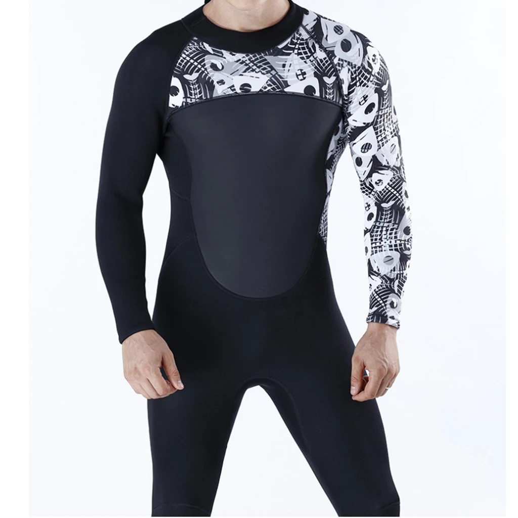 Full Body Swimsuit Diving Suit Wetsuit Long Sleeve Keep Warm Back Zip for Scuba Snorkeling Water Sports Multiple Sizes