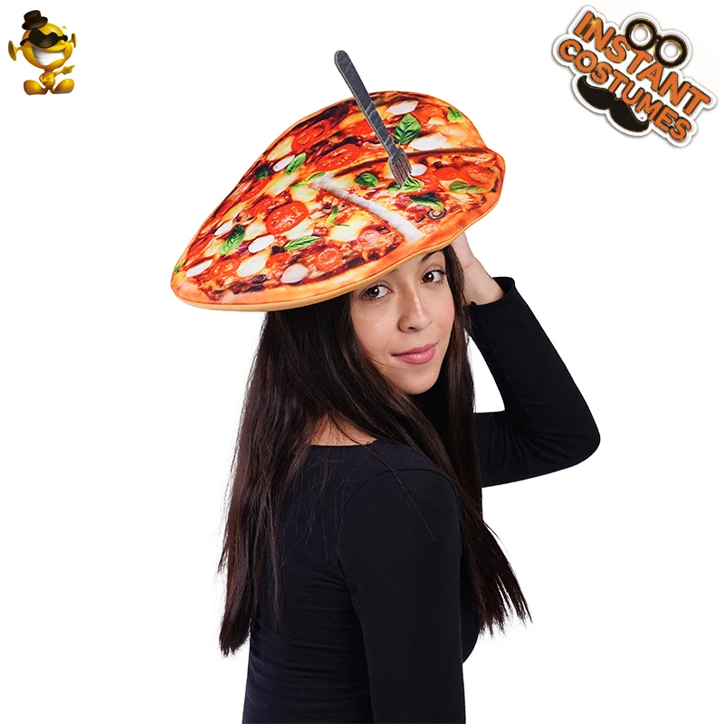 QLQ Pizza Hat Costume for Adult Role 