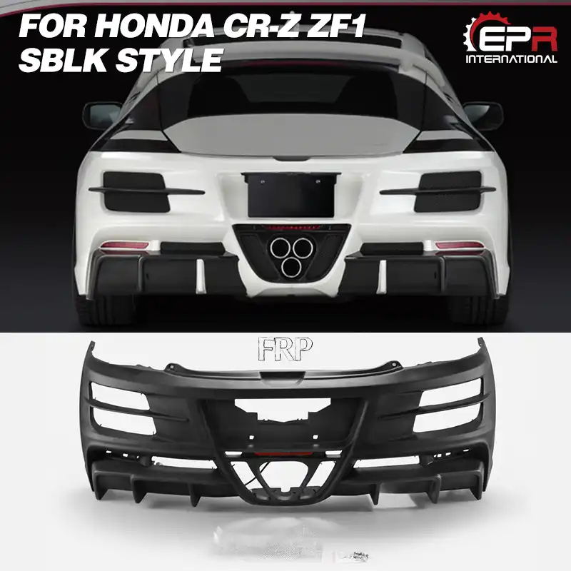 車のスタイリングホンダ 10 2 12 8 Cr Z Zf1 Sblk スタイルグラスファイバーリアバンパー Frp ファイバーグラス Crz ボディキットカバードリフトレースセット ボディキット Aliexpress