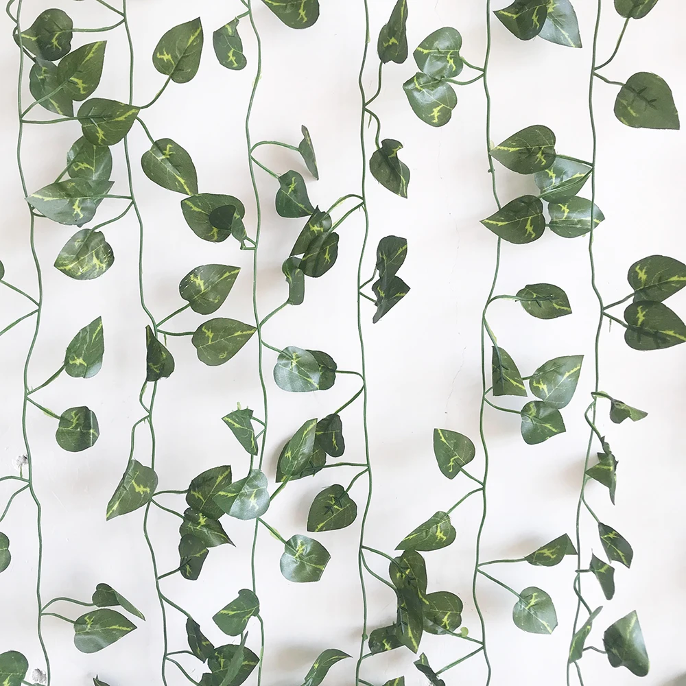 210cm Künstliche Grün Pflanzen Hängen Ivy Lassen Algen Rettich Gefälschte Blumen Trauben Reben Hause Garten Wand Partei Urlaub Dekoration