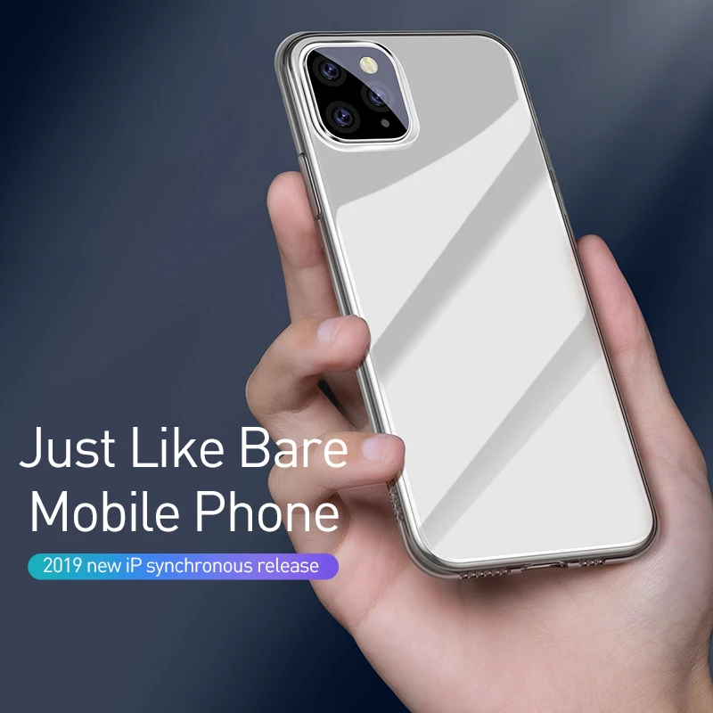 Прозрачный чехол Baseus для телефона iPhone 12 11 Pro XS Max Xr X Ультратонкий Мягкий