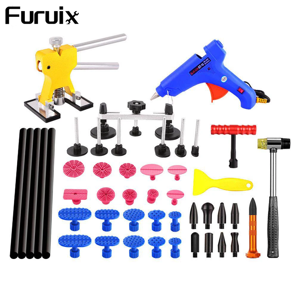 

FURUIX Tool Dent Puller Rod Hook, Repair Car Glue Gun Body Manual Kit