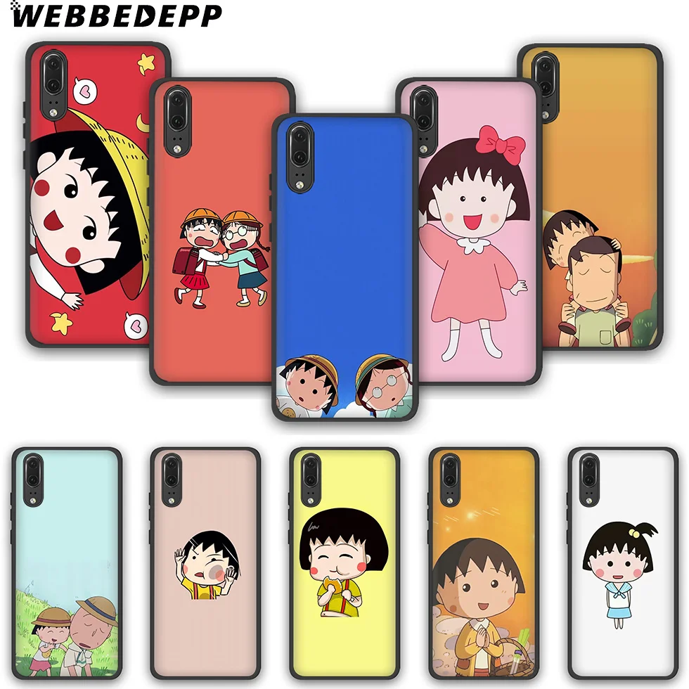 WEBBEDEPP Chibi Maruko TPU phone case for Huawei P10 P20 P30 Lite Pro Y6 Y7 prime 2018 Y9 2019 |