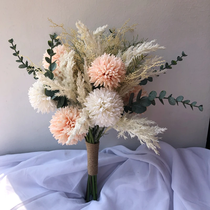 Bridal Bouquet Artificial Roses Wedding Bouquet For Bridesmaids Bride Wedding Flowers Bridal Marriage Accessories