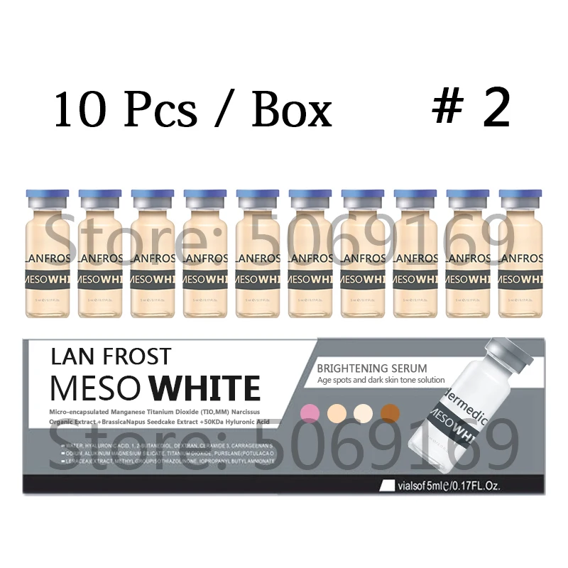 10pcs meso white 2 Горячая корейская косметика для отбеливания сыворотка BB крем светящаяся Meso осветляющая сыворотка для отбеливания акне антивозрастной BB Крем Сыворотка жидкая - Цвет: 10pcs meso white 2
