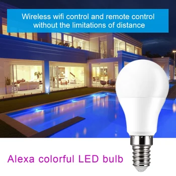 

Smart LED Bulb Intelligent WiFi Light Bulb RGB+W Dimmable Smartphone App/Voice Control - E27