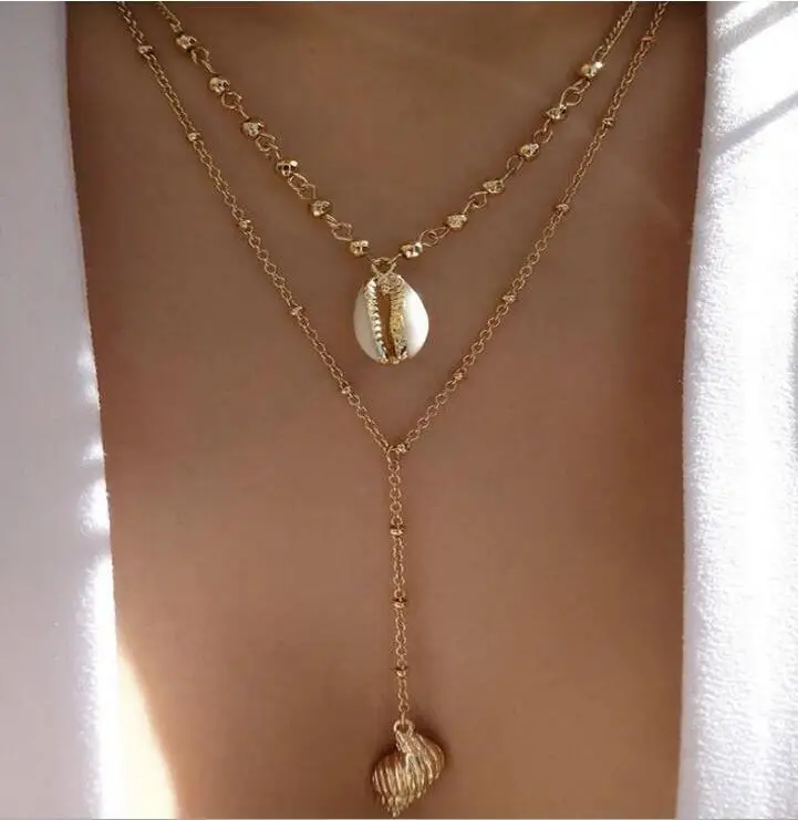 BYSPT этническое ожерелье монеты женщины листья треугольник бар круглый Чокеры себе ожерелье многослойное винтажное ювелирное изделие