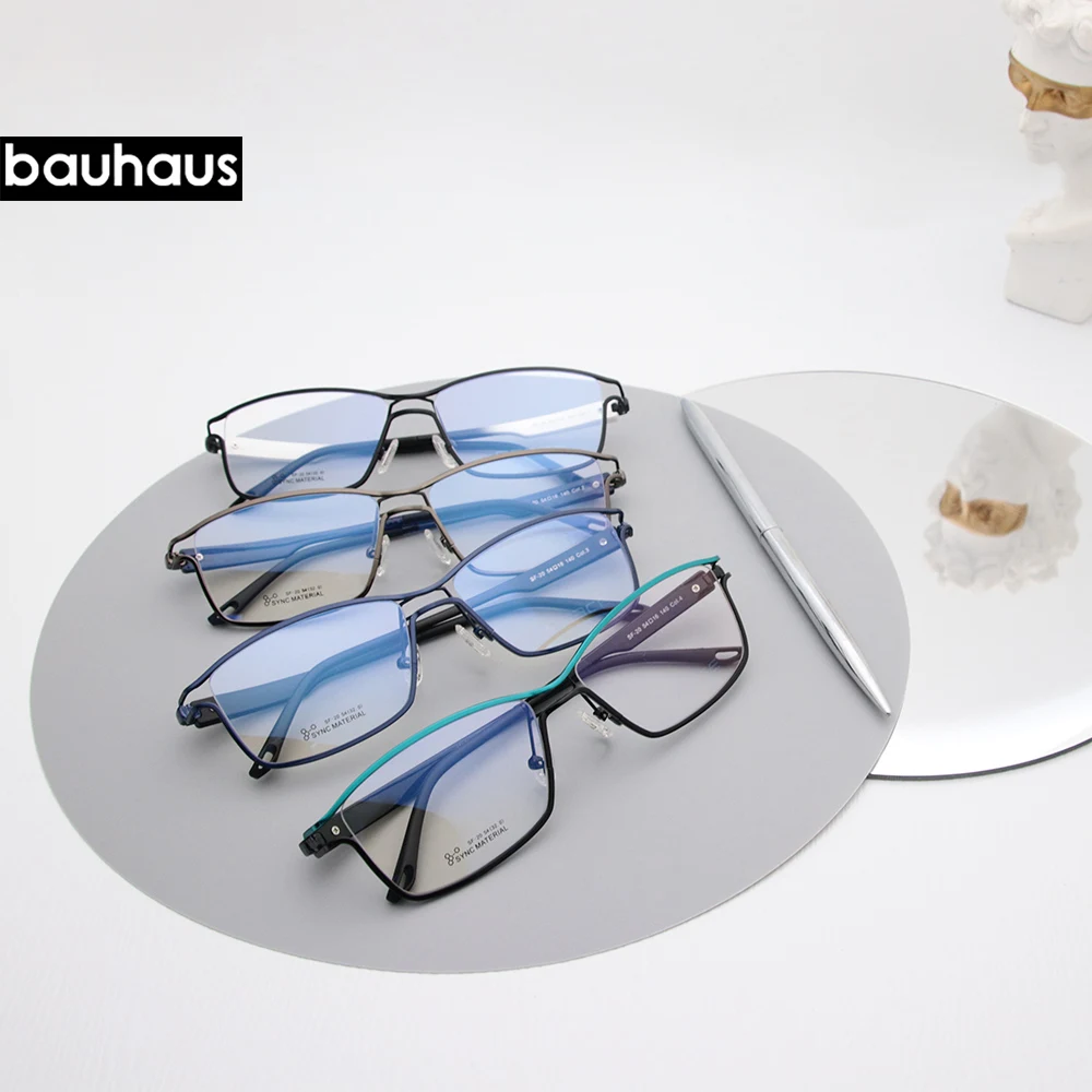 Sf20 2021 Retro Glasses Frame Men Metal Pure Handmade Eyeglasses