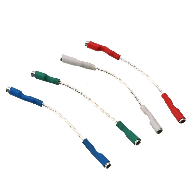 4pcs 40mm 7N Turntable Phono Headshells Pure Sliver Leads Header Wire Cable For 1.2-1.3mm Pins Universal | Электроника