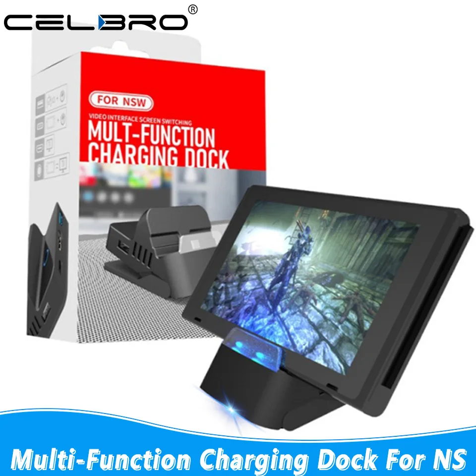 For Nintendo Switch Charging Dock 4K HDMI-compatible TV Adapter Docking Station Charger Set Replacement for Nintend |