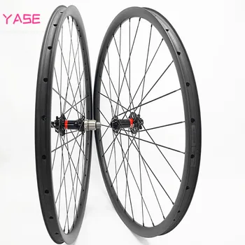 

650B MTB wheels 27.5ER 35x25mm Asymmetry 100x12 142x10MM tueless MTB bicycles wheels novatec 791/792 disc carbib wheelset