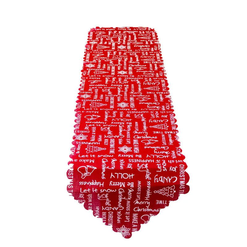 table runner Christmas Embroidery Linen Table Flag Tablecloths Party Decoration Creative christmas decorations for home #3S30 (6)
