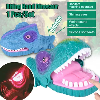 

Tricky Toy Bite Hand Animal Mouth Shape with Sound Light Safe Parent-child Interaction Kid Toy BM88