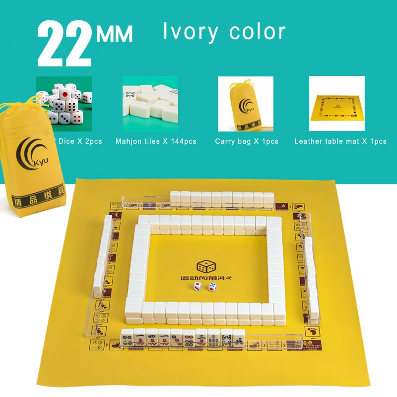 22mm Ivory no box Горячая Мини маджонг портативный складной ящик для хранения Majiang набор настольная игра Mah-jong Путешествия Крытый развлечения Настольные игры - Цвет: 22mm Ivory no box