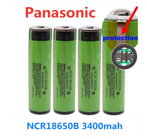 Panasonic ncr18650b 3,4 в 3400 мАч 18650 аккумулятор перезаряжаемый литий-ионный аккумулятор 3400 мАч PCB фонарик вентилятор ноутбука