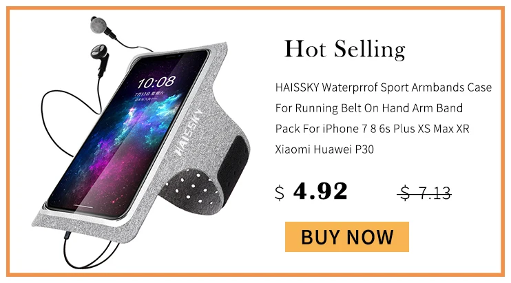 HAISSKY Спортивная нарукавная Повязка-чехол для бега для смартфона для iPhone XS XR X 7 8 6s Plus 11 Pro Max Xiaomi сумка на руку для samsung Note 10 S10 S9