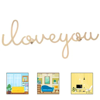 

1PC Letter Wall Hook Iron Hook Home Coat Hook Hanging Rack Sundries Shelf