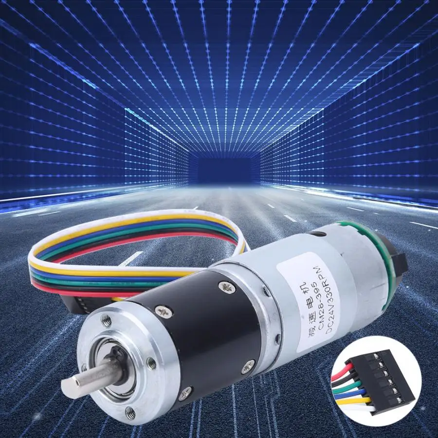DC 24V 330RPM DC мотор-редуктор для снижения скорости двигателя с кодером большой крутящий момент и износостойкость