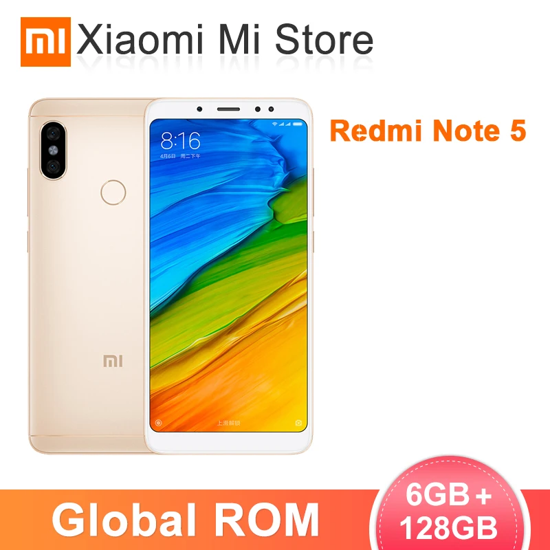 Xiaomi Redmi Note 5 с глобальной ПЗУ 6 ГБ 128 99 дюйма полноэкранный Смартфон Snapdragon 636 AI