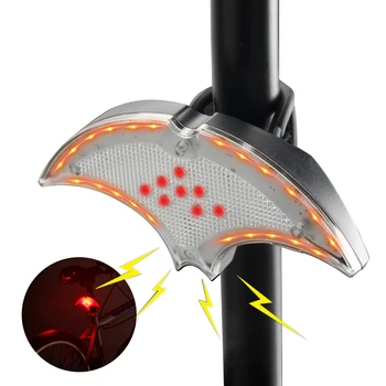 

Remote Control Bike Rear Lamp USB LED MTB Wireless Cycling Taillight Direction Lamp Turn Signal Light with Horn Function