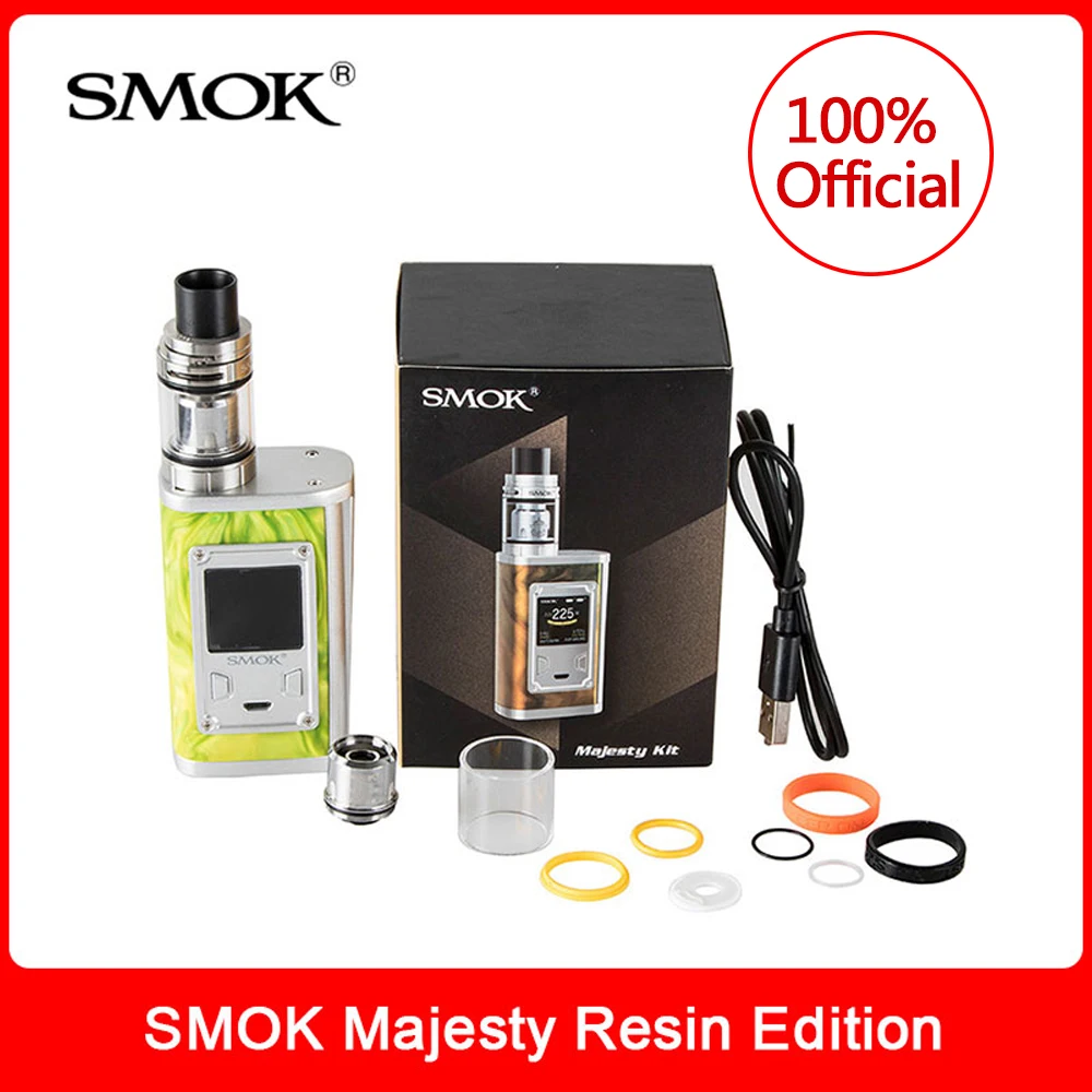 Оригинальный набор для вейпа SMOK Majesty Resin Edition 225 Вт с баком V8 X-Baby 4 мл/2 мл + катушки