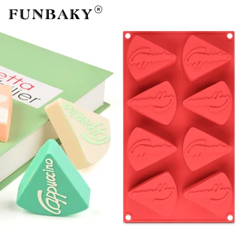 

FUNBAKY New 8 Cavity Geometric Shape Soap Molds DIY Soap Silicone Mold Fondant Cake Decorating Tools Soap Making