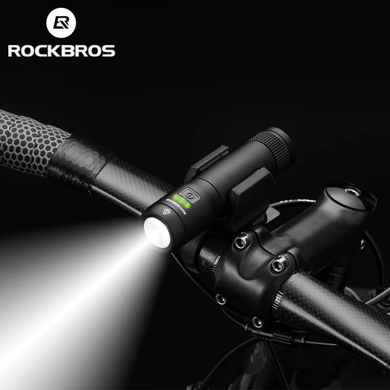 Excellent ROCKBROS Cycling Bike Light Power Bank USB Rechargeable Mini Light Battery Waterproof 700Lumen 2600mAh Bicycle Headlight 6 Modes 0