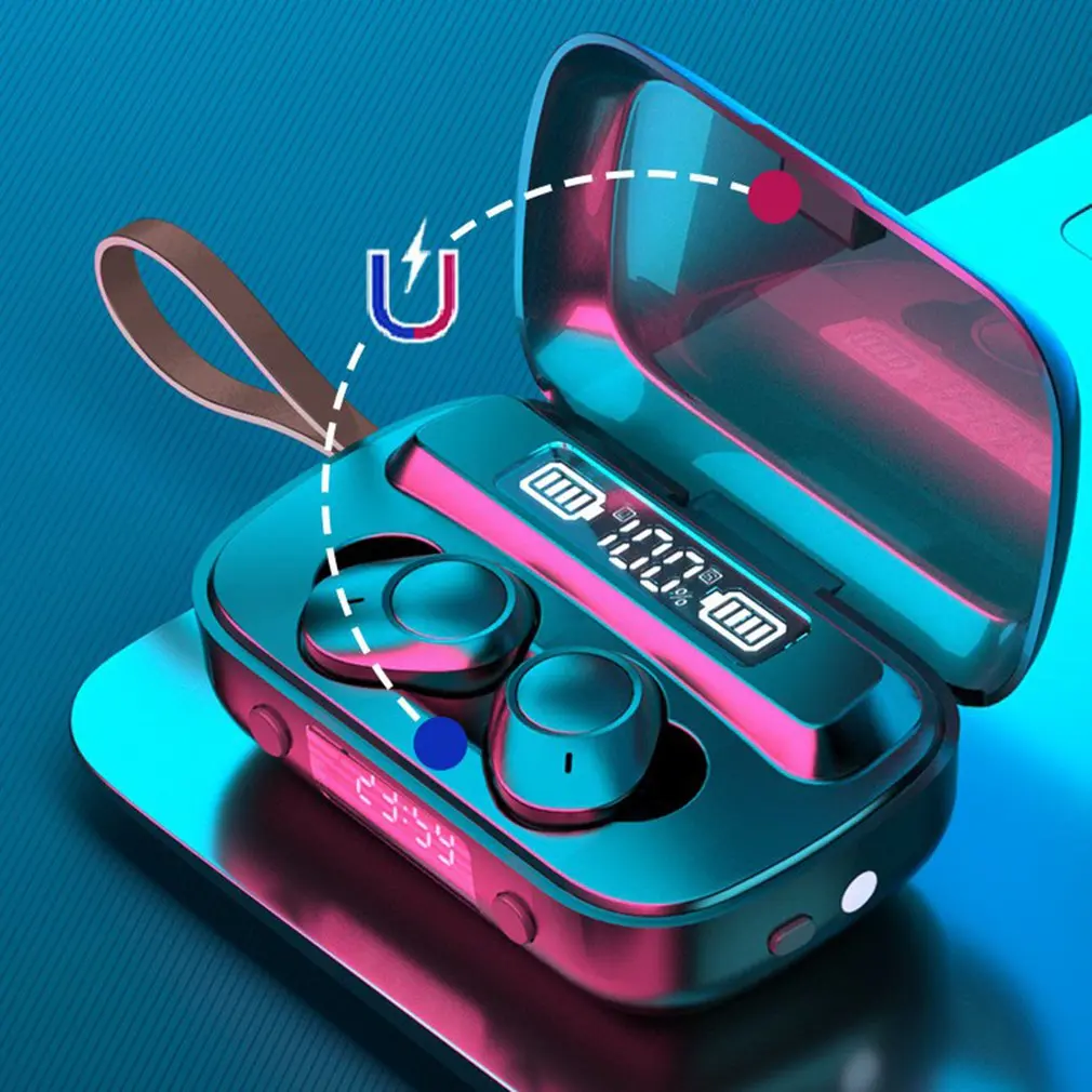 A13 5 1 Digital Headphones Wireless Binaural Headset With Battery Display Sports Business Call Wireless Headset