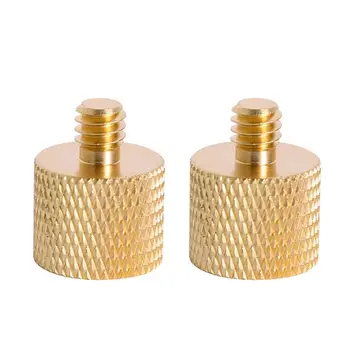 

Copper 1/4 Female to 3/8 Male Tripod Thread 1/4 Male to 3/8 Female Adapter Mount