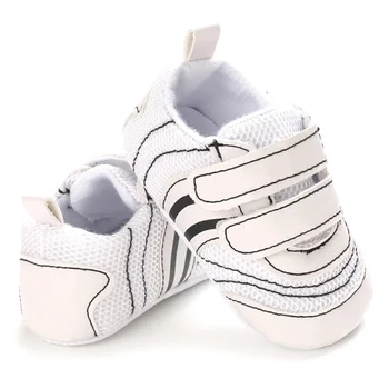 

New Soft Sole Baby Shoes Autumn Fashion Baby Boys Patchwork Design Anti-Slip Sneakers Toddler Soft Soled PU Shoes