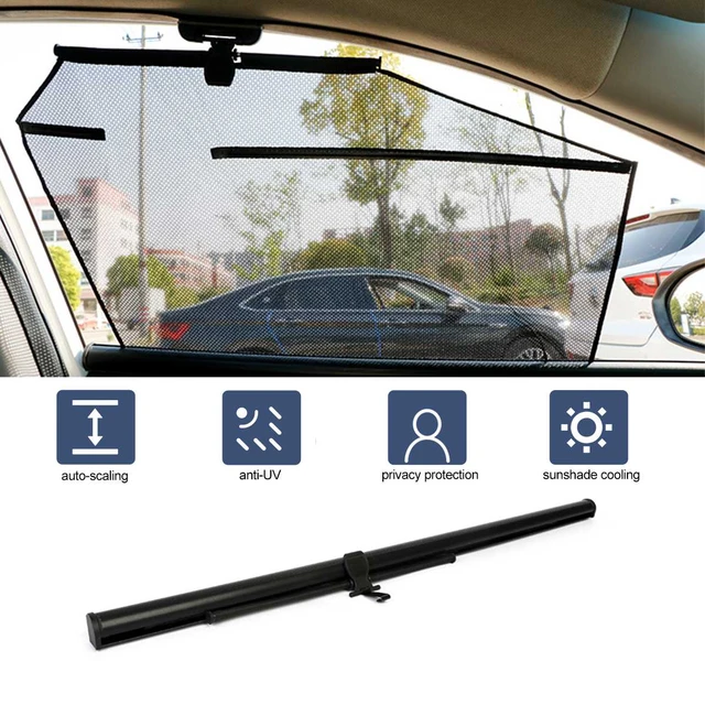 Parasol rétractable automatique pour vitres latérales de voiture,  pare-soleil en maille, stores, pare-soleil, protection UV, rideaux solaires  universels - AliExpress