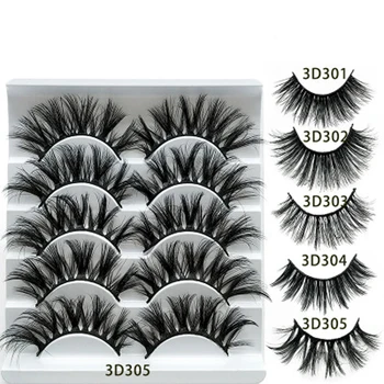 

3D Faux Mink Lashes Thick Fluffy False Eyelashes for Women Makeup Eyelash Extension Faux cils