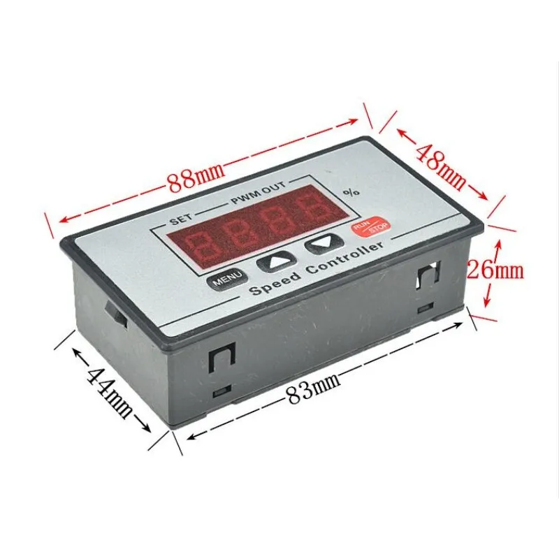 Цифровой дисплей 30A DC 6V~ 60V 12V 24V 48V ШИМ контроллер скорости двигателя медленный старт/стоп вращающаяся скорость время регулируемый