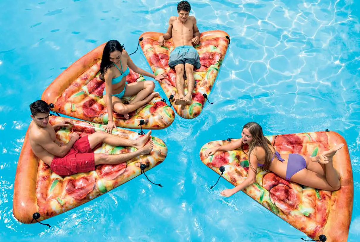 

INTEX 58752 Pizza Floating Row Water Inflatable Floating Row Inflatable Bed