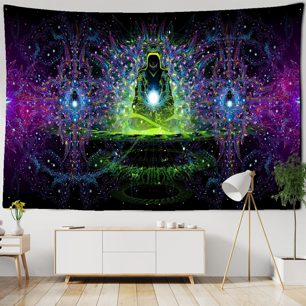 Tapisserie murale suspendue de méditation, Viking, Hippie, bohémien,  psychédélique, mystique, sorcellerie, décoration de maison - AliExpress, image size:1000x1000