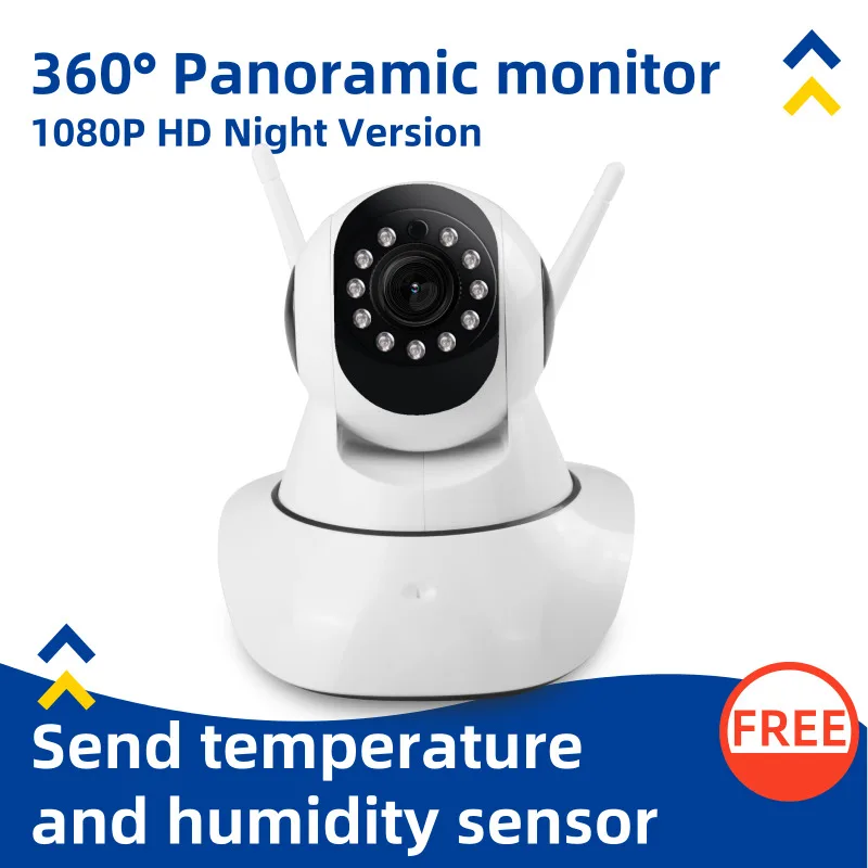 360 1080p Wi Fi IP камера инфракрасная ночная версия P2P температура влажность аудио