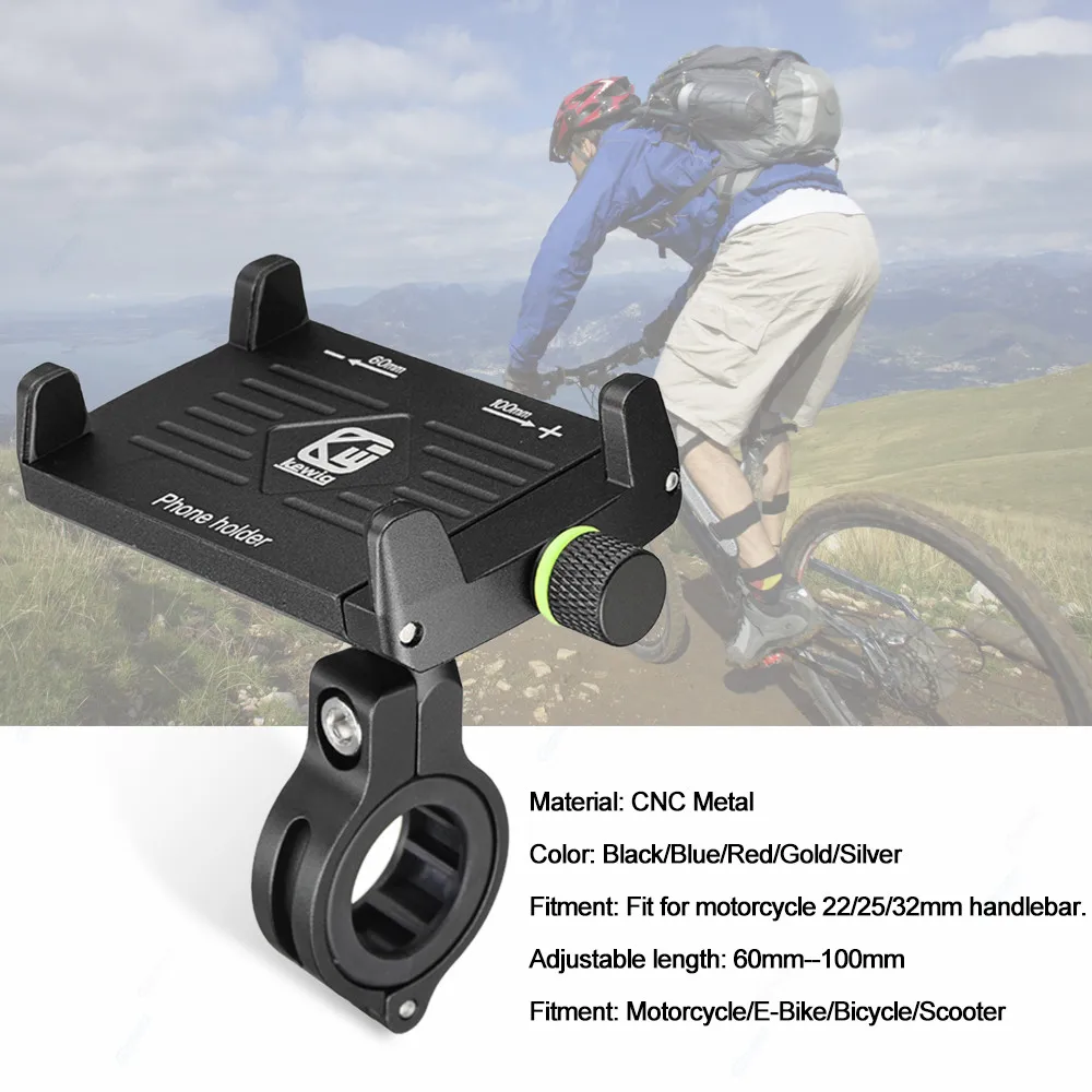 Universal 360° Rotation Bike Phone Holder Aluminium Alloy Motorcycle Phone Stand for ATV YAMAHA Motorbike Support GPS Bracket