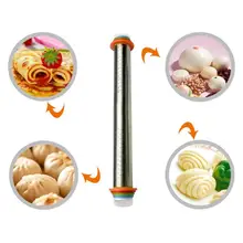Регулируемый валик для теста из нержавеющей стали со съемными толщинами колец Инструмент Для Выпечки Пиццы