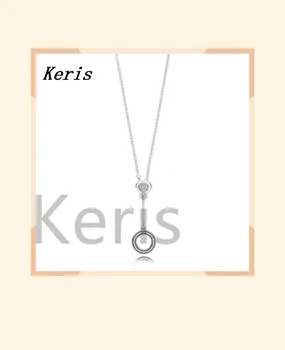 

100% 925 silver sterling 397445cz classic round charm original female necklace fashion jewelry