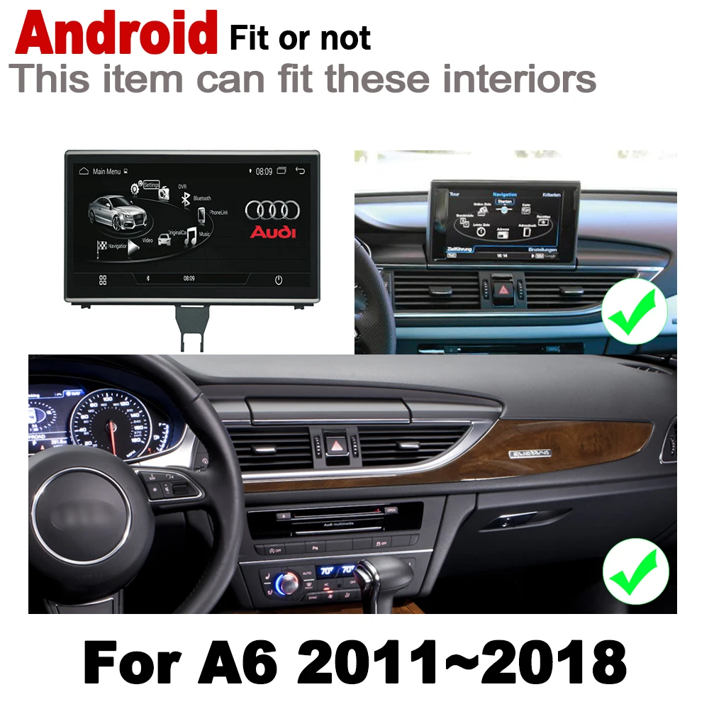 Автомобильный мультимедийный плеер IPS Android 8 0 up GPS навигация для Audi A6 4G 2011 ~ 2018 MMI