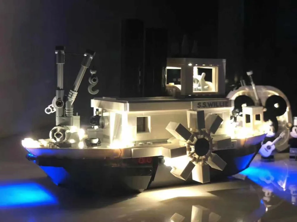 Новые идеи Steamboat Willie совместимы с Iegoset 21317 16062 строительные блоки кирпичи игрушки для детей подарки подарок ребенку на Рождество