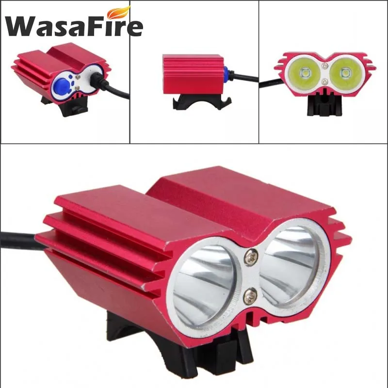Waterproof Front Bike Light 2*T6 LED Bicycle Lamp 4 Modes MTB Road Cycling