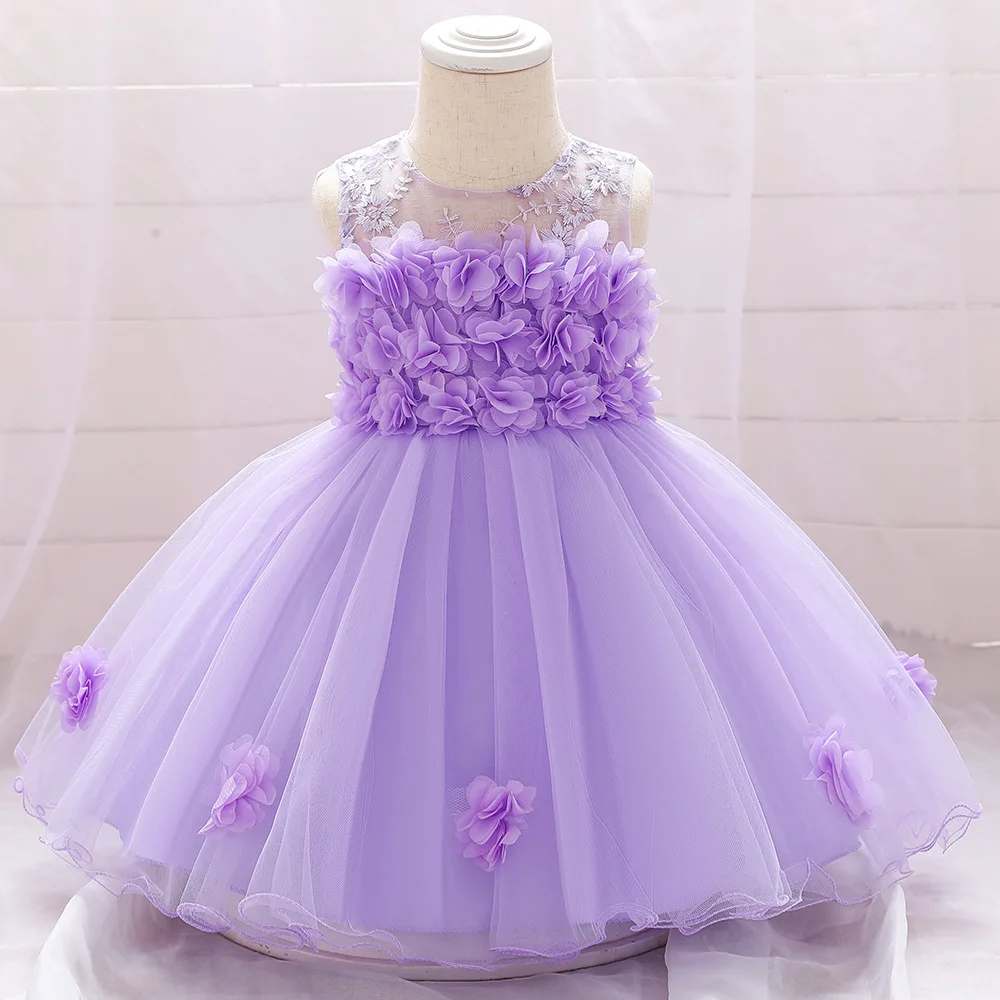 Summer Girl Clothes Kids Dresses For Girls Flower Princess Dress Infant Christening 0-3 Year Baby Birthday Party wedding | Детская