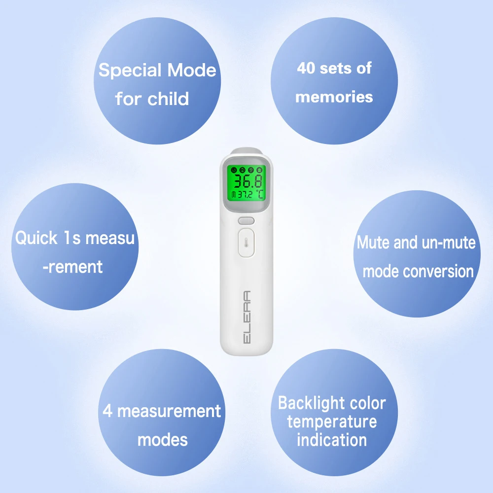 Детский цифровой термометр, лоб, ухо, бесконтактный термометр для тела, инфракрасный ЖК-дисплей, для взрослых, для температуры тела, мультифукция, Детский термометр