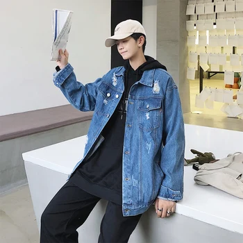 

Men's loose denim jacket denim jacket loose jacket men