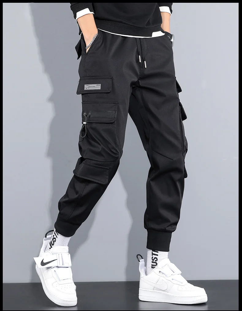 Cargo Pants Men Harajuku Japanese Fashion Jogging Military Techwear Running Streetwear Male Sports Suit Sweatpants Hip Hop Punk cargo jogger pants