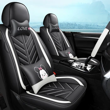 

Full Coverage Eco-leather auto seats covers PU Leather Car Seat Covers for dacia dokker duster logan 2