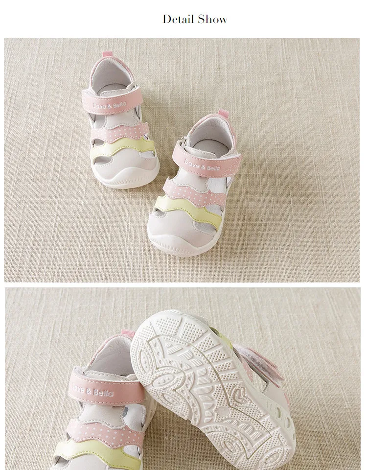 DB13740 Dave Bella summer baby girls fashion sandals new born infant shoes sandals dots letter shoes