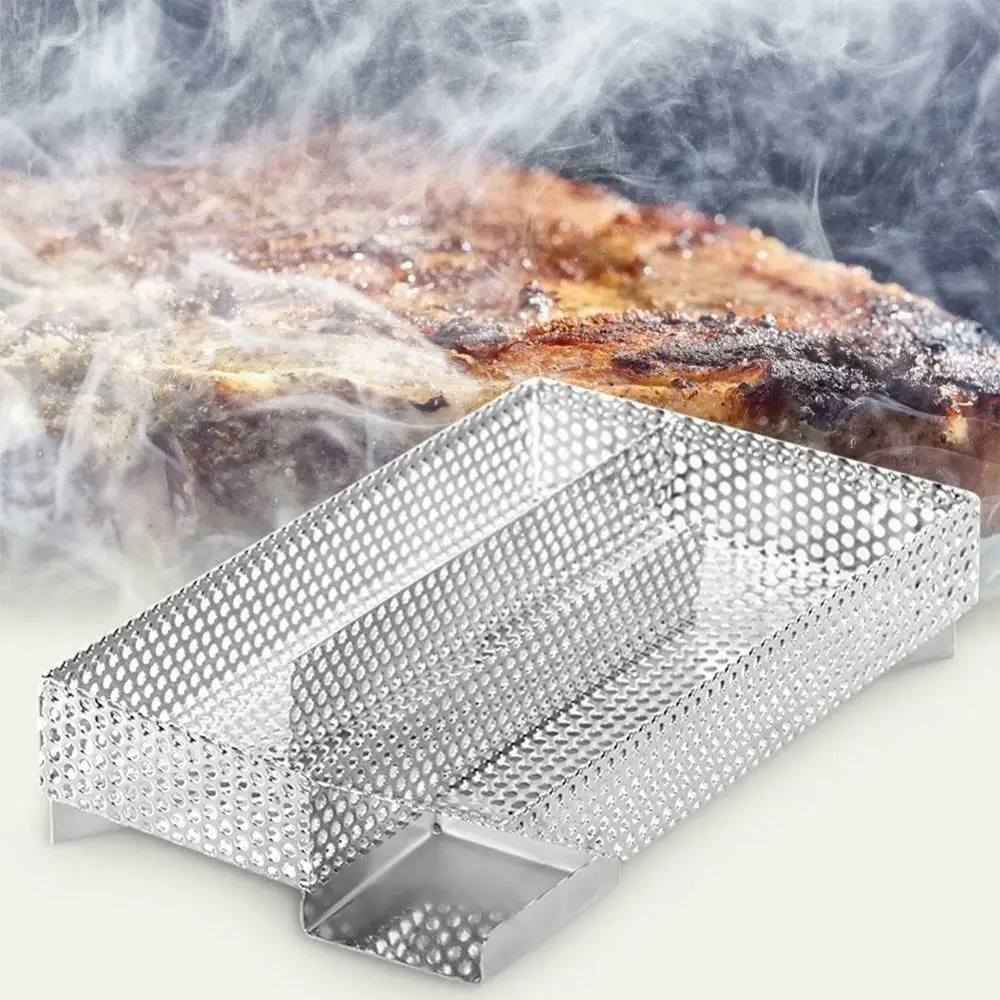 BBQ Cold Smoke Generator For Wood dust and Hot Meat Durn Cooking Stainless Steel BBQ Accessories Tools Bacon Cold Smokin